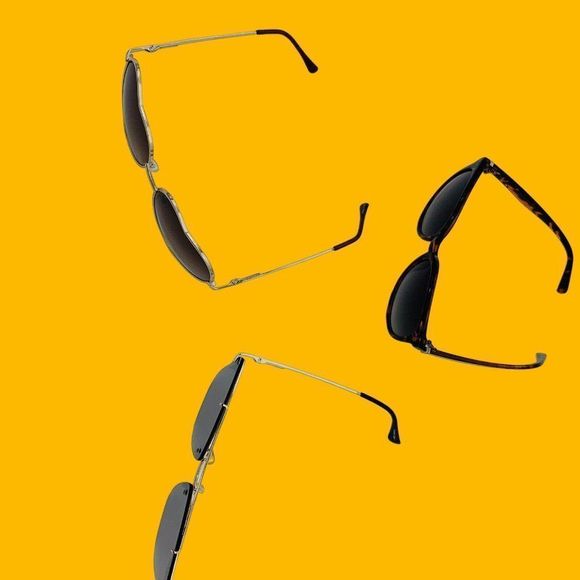 Sunglasses Lot Of 3 Chic Various Styles Colors Fashion Heart Modern GUC UV 5234 - Picture 7 of 7